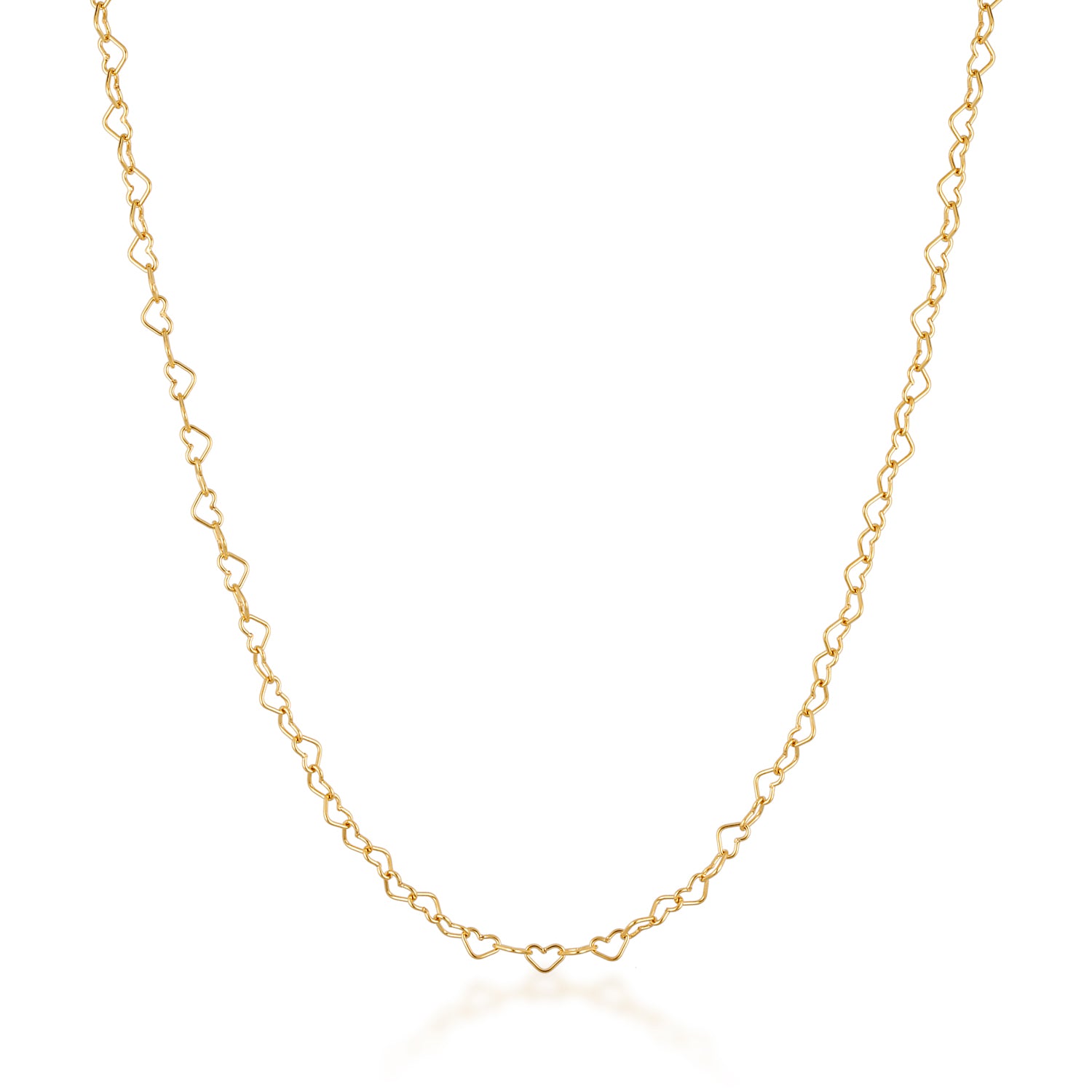 gold filled dainty heart chain necklace