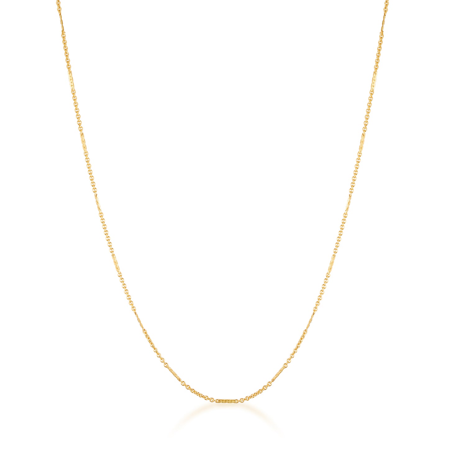 gold filled dapped cable necklace