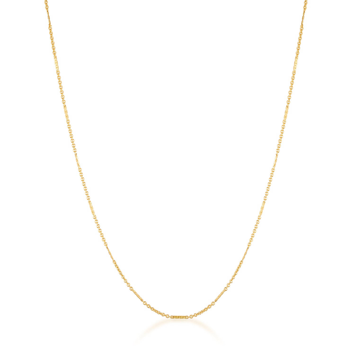 gold filled dapped cable necklace