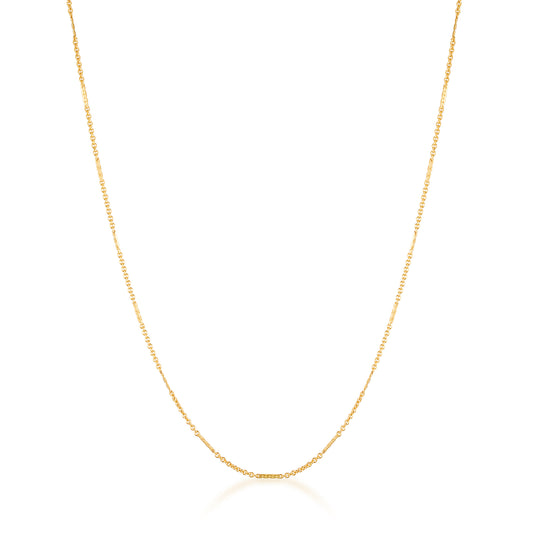 gold filled dapped cable necklace