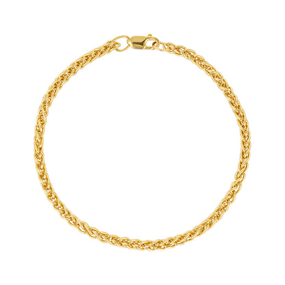 gold filled foxtail chain bracelet