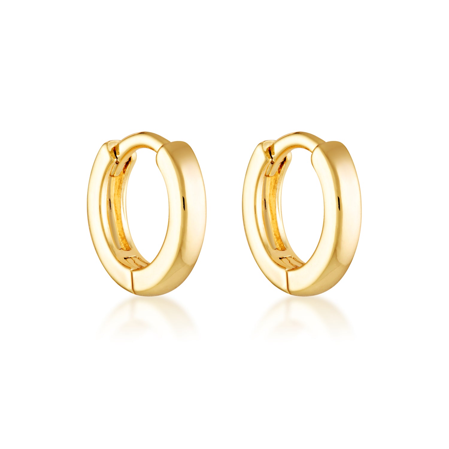 gold filled slim classic huggie hoops
