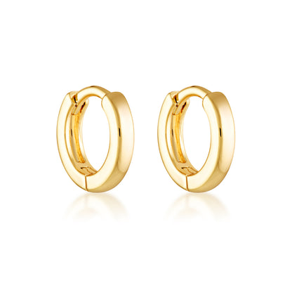 gold filled slim classic huggie hoops