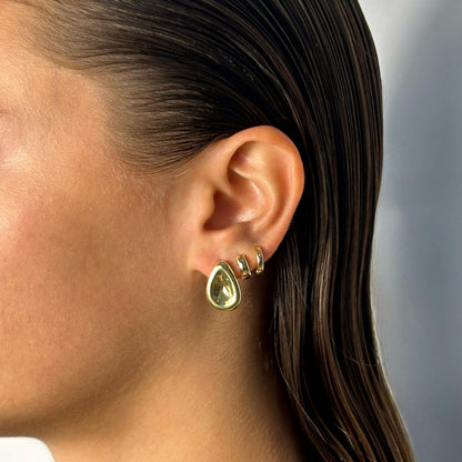 Sunken Teardrop Earrings