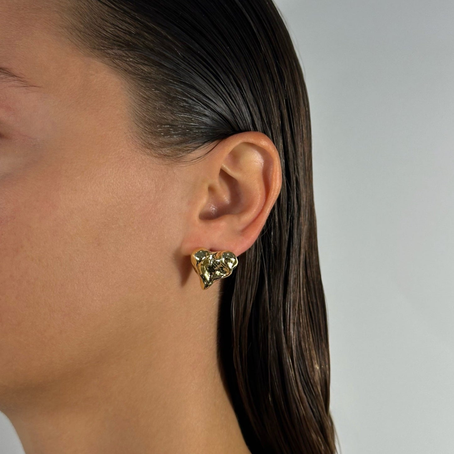 Sculpted Heart Earrings