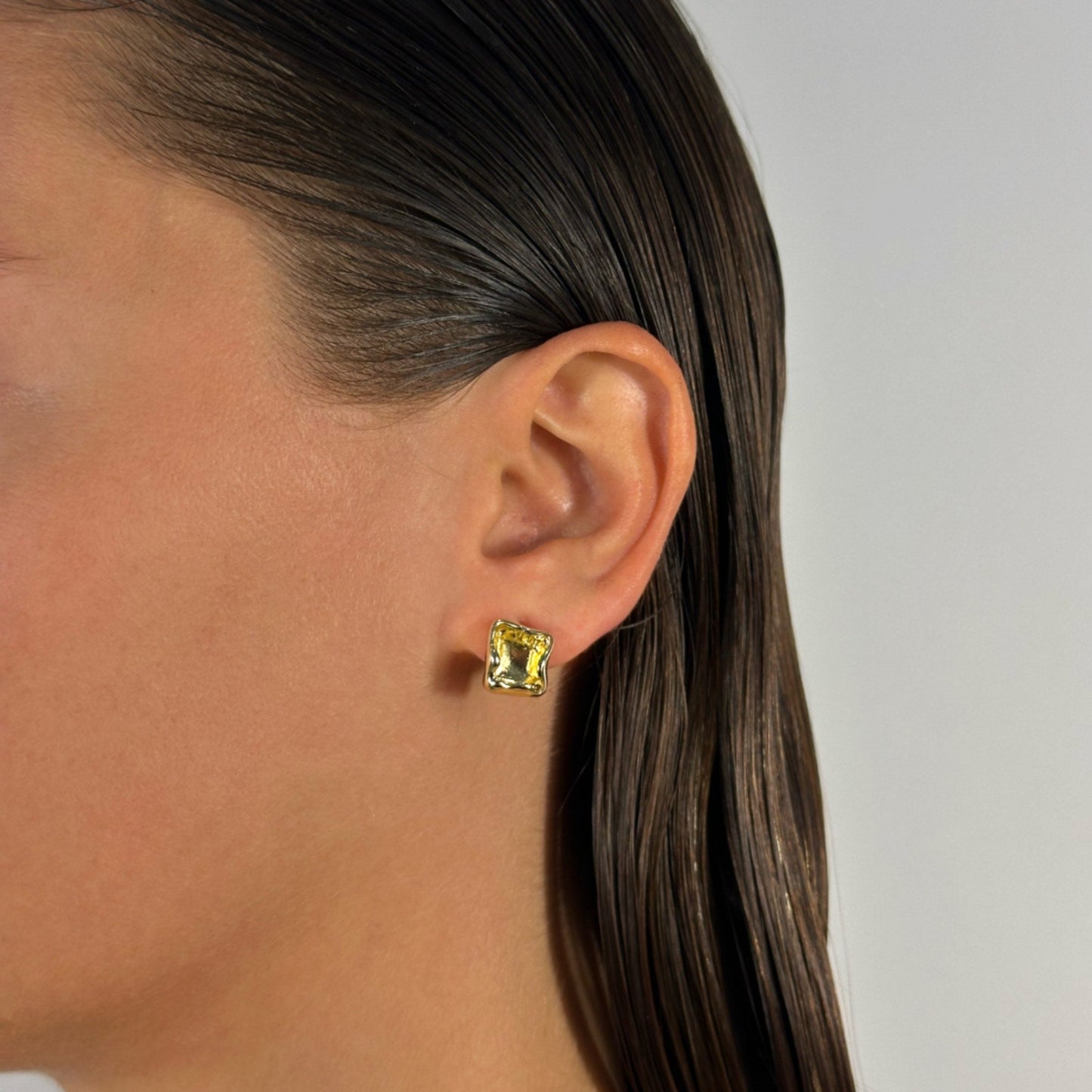 Molten Square Earrings