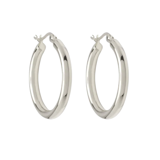Classic Silver Hoops