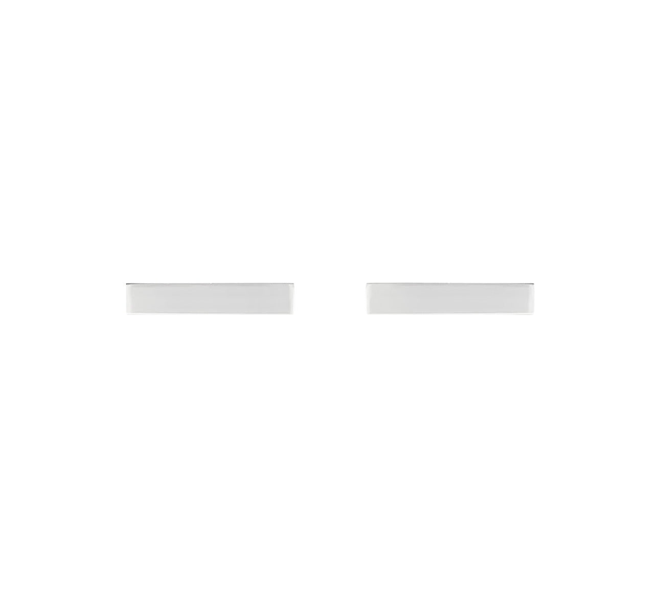 sterling silver bar stud earrings