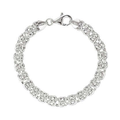 sterling silver byzantine bracelet
