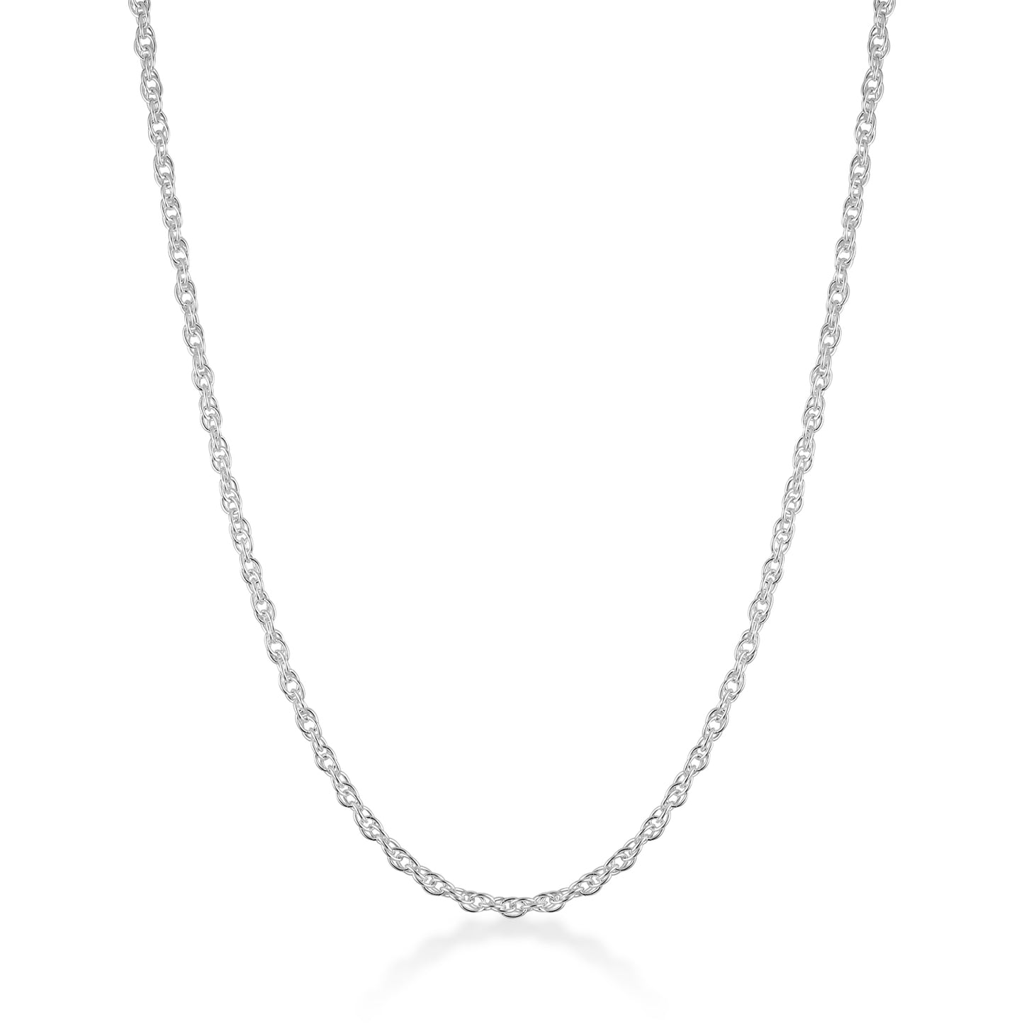 sterling silver classic rope chain necklace