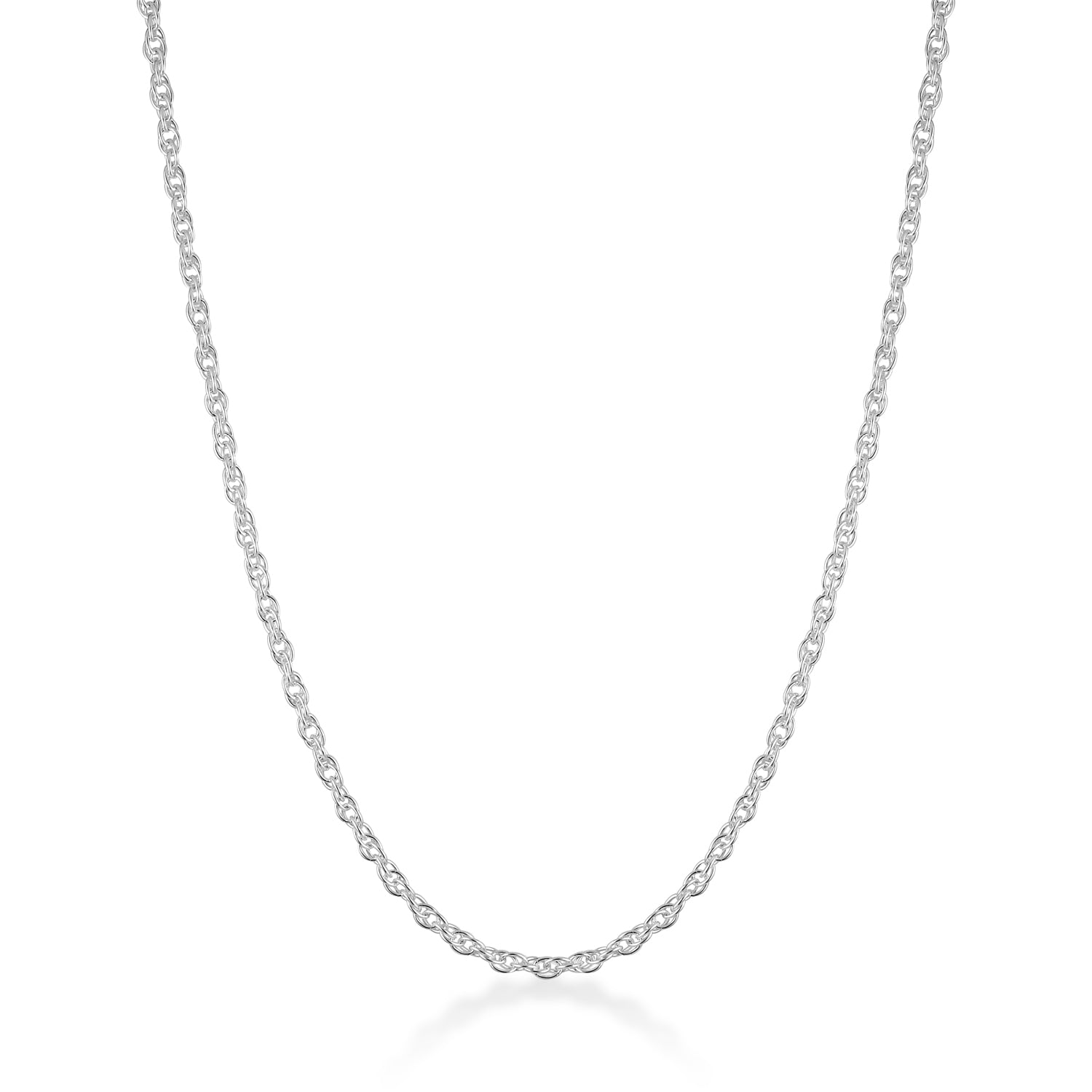 sterling silver classic rope chain necklace