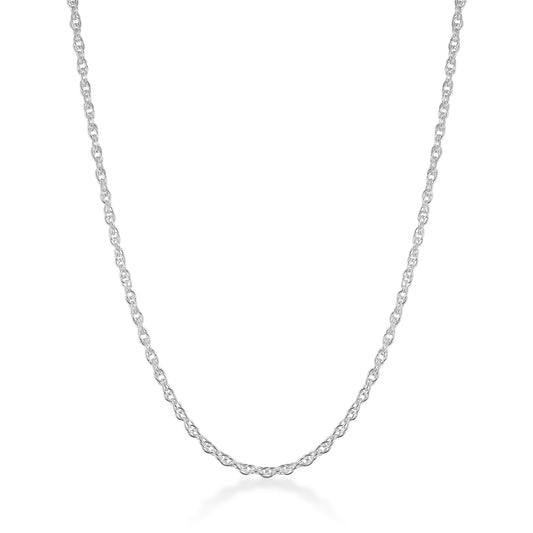 sterling silver classic rope chain necklace