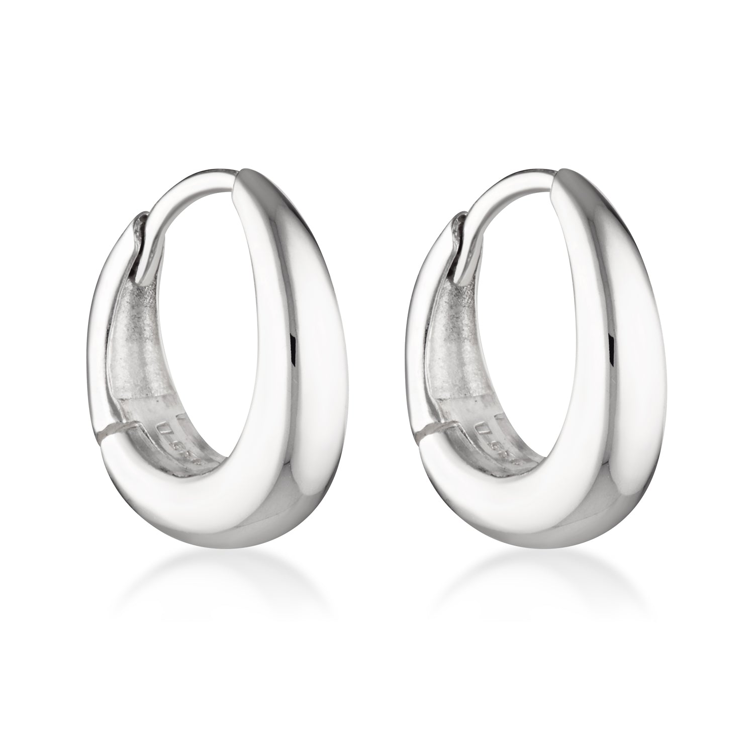 sterling silver classic timeless dainty teardrop huggie earrings