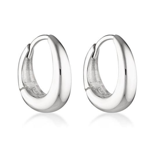 sterling silver classic timeless dainty teardrop huggie earrings