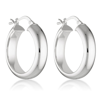 sterling silver classic timeless statement everyday hoops