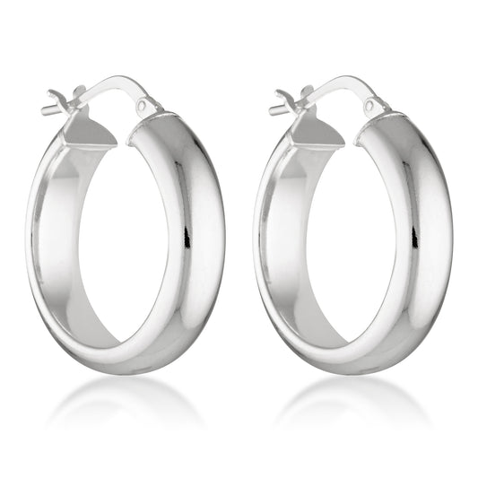 sterling silver classic timeless statement everyday hoops