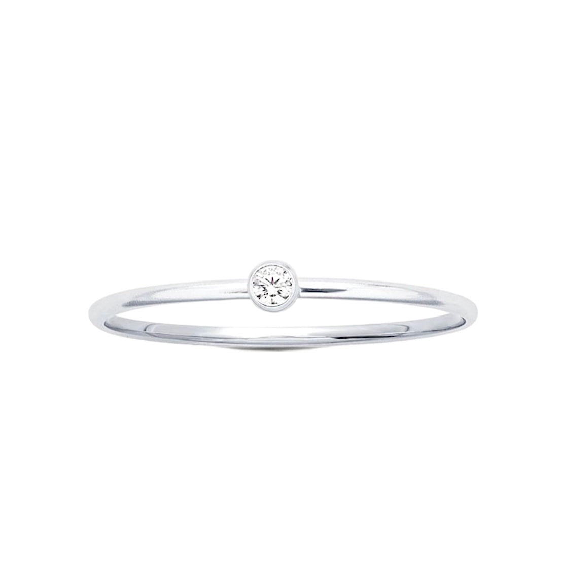 sterling silver cubic zirconia stone ring