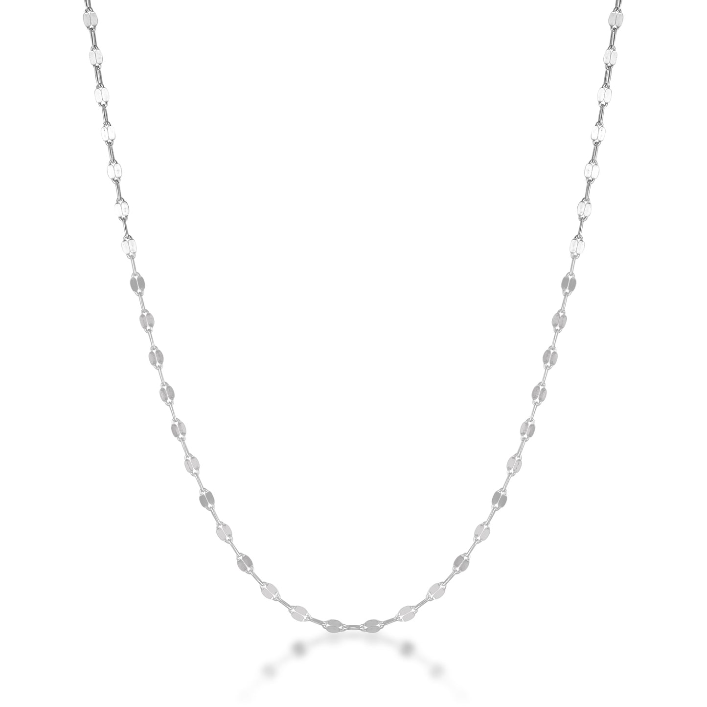 sterling silver dapped cable necklace