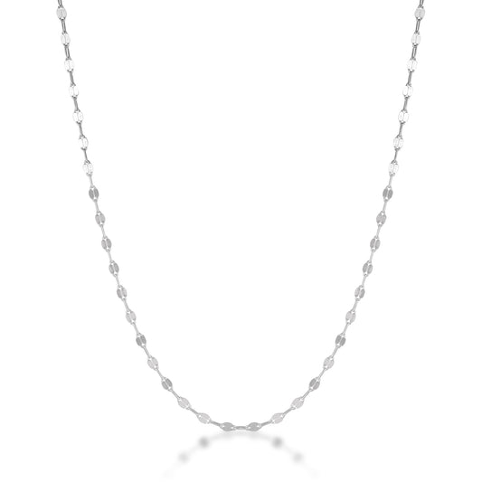 sterling silver dapped cable necklace