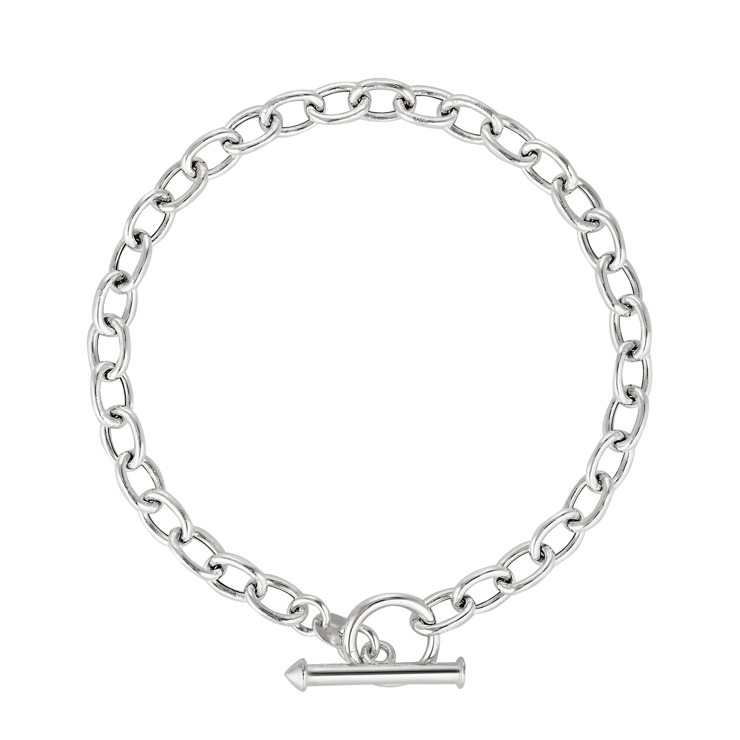 sterling silver timeless statement cable chain bracelet